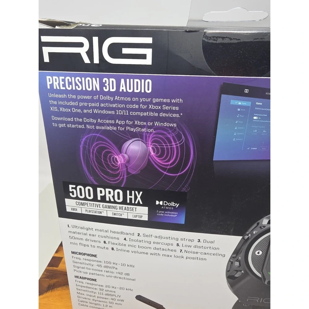 RIG 500 PRO HX Wired Gaming Headset Xbox PlayStation Switch PC New Sealed
